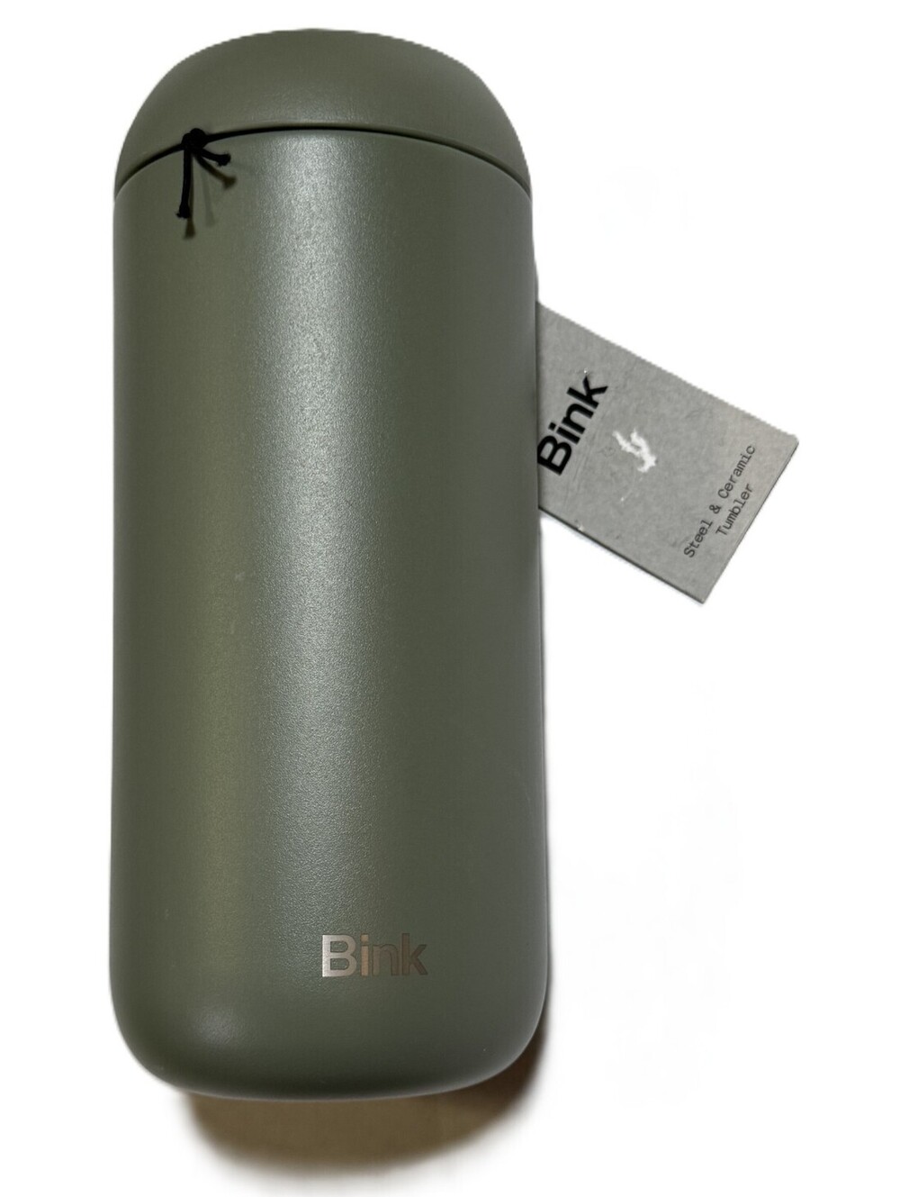 Bink 17 oz Sip Tumbler Water Bottle Camo Green Steel & Ceramic